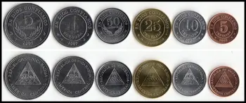 Nicaragua 1 Set De 6 Piezas De América Monedas Nueva Moneda Original Unc, Conmemorativa De La Edición Real