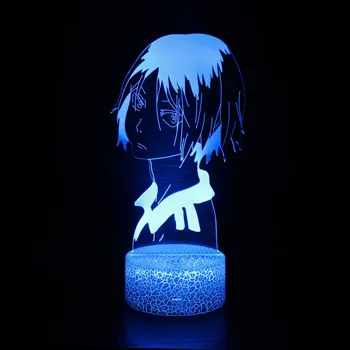 Acrílico 3d Luz de la Noche de Anime Haikyu Kozume Kenma LED de la Lámpara de Mesa para Niños Habitación de los Niños Deco lámpara de noche de Manga Regalo Bokuto de la Lámpara