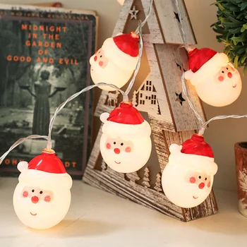Navidad Santa Claus LED Cadena de Luces USB/AA Batería muñeco de Nieve de la Guirnalda de Luces de Hadas para el Árbol de Navidad de Parte Decorativa