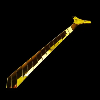 NUEVA LLEGADA de Acrílico Espejo dorado Empate Modelo Geométrico hecho a Mano de la Moda Slim Corbatas Corbatas