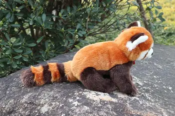 2019 Real Panda Menor Juguetes De Peluche Lindo De La Vida Real Panda Rojo De Peluche Juguetes Muñecas De Regalo De Cumpleaños Para Niños
