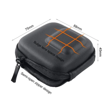 Para GoPro Hero 7 6 5 Negro Mini EVA Protector de caja de Almacenamiento de la Bolsa de la Caja de Montaje para la Go Pro Hero 5 6 7 Negro de Plata de los Accesorios