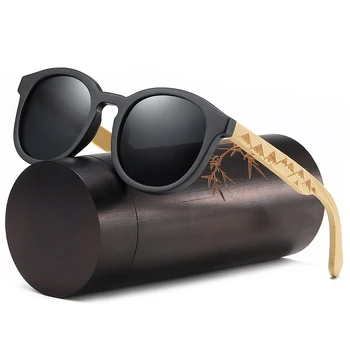 CM Natural de Madera Gafas de sol de los Hombres de manera Polarizada Gafas de Sol Originales de Bambú Gafas de sol de Pesca Oculos de sol masculino