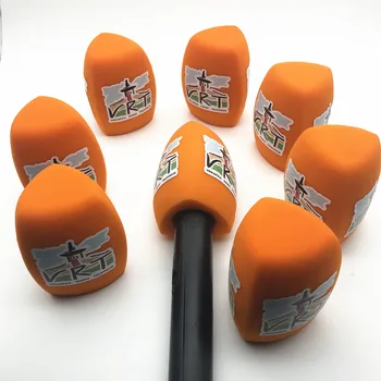 Linhuipad O15 color Naranja micrófono parabrisas de personalizar el logotipo de Mano de parabrisas Para Sennheiser Micrófono 4CM(1.57 in)