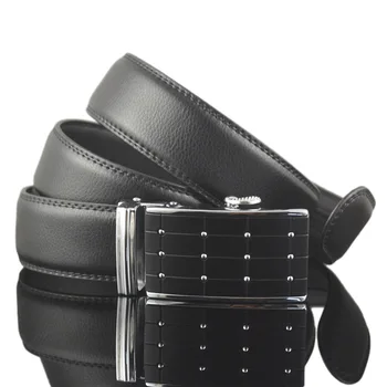 MUSENGE Real Cinturón de Cuero de los Hombres de Lujo de la Marca de Moda Automático Hebilla de Trinquete Cinturones de Confort haga Clic en la Cintura Cinturón de Cuero Masculino de Regalo