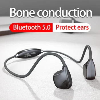 La Conducción ósea de los Auriculares Inalámbricos Bluetooth Deportes Auriculares No En la Oreja Proteger los Oídos de los Auriculares Con Mic HD Para Xiaomi Huawei