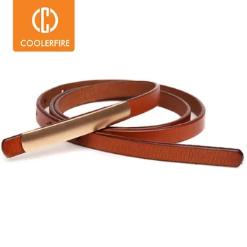Diseño de moda de la Correa del Metal de la Hebilla de la Cintura Casual Cinturones de Cuero para las Mujeres Classic Slim Cinturón de Correas de las Señoras de la Correa de LB047