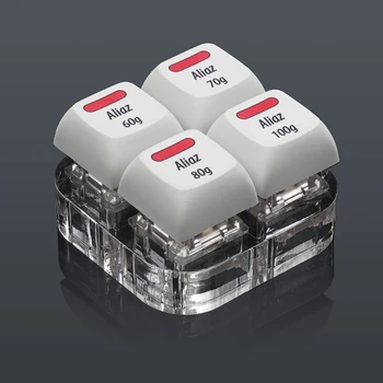 4 Tecla de Caps de la Herramienta de Pruebas de color Rosa Aliaz Interruptores de Teclado Probador de 60 g 70 g 80 g 100 g Botones Interruptores de Eje de Herramienta de Prueba de