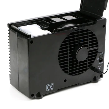 12V 60W Portátil Mini Home Coche Refrigerador Ventilador de Enfriamiento de Hielo de Agua por Evaporación Coche Acondicionador de Aire Negro