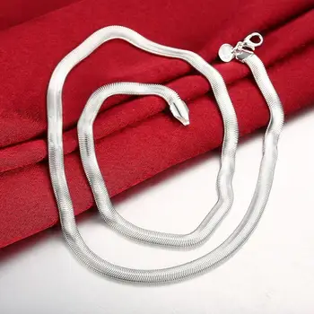 INALIS 6MM Suave Serpiente Hueso Cadenas Collares Unisex Ronda Simple de Cobre Collar Para las Mujeres Y los Hombres Aniversario de la Joyería de la Moda