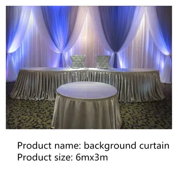 3M de alta x6M amplia guirnaldas de telón de fondo de la cortina de la parte de fondo de la cenefa de la boda el telón de fondo de la etapa de decoración de la cortina de envío gratis