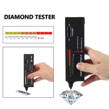 Diamond Tester de Alta Precisión de la Prueba de la Pluma con Pantalla LCD LED Indicador de Alarma de Diamante Selector II Probador Profesional de la Herramienta