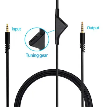 Auriculares Cable de Audio Cable de Línea de sonido con Función de Control del Volumen para Logitech Astro A10 A40 A40tr Auriculares Accesorios