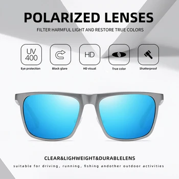 AOFLY de Aluminio magnesio Gafas de sol Polarizadas Masculina Anti-reflejos de la Lente del Espejo de la Moda 2020 Plaza de Conducción Gafas de sol Para los Hombres UV400