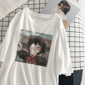 Japonés 2020 Nuevo Top De Verano Mujer T-Camisa De Moda Camiseta Casual De Harajuku De Manga Corta De Dibujos Animados Ropa Tops Lindos Mujeres Camiseta