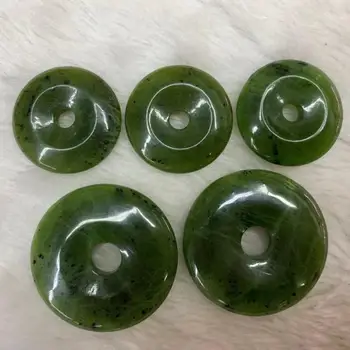 30mm donut forma natural canadá jade cuentas de piedra natural de piedras preciosas perlas de BRICOLAJE suelta perlas para la joyería 1 pieza de mayoreo