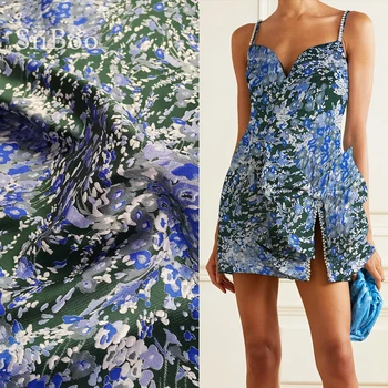 Siiboo estilo de Italia 3D floral tinte hilo textura de la tela del telar jacquar para el vestido se adapte a Tissu Jacquard sp6204