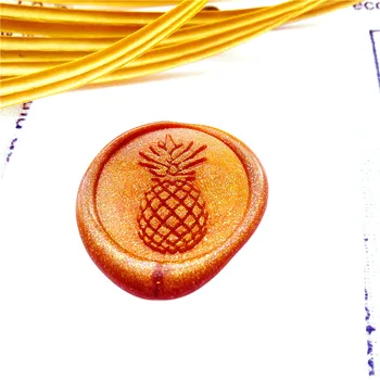 PIÑA Sello de caja creativa sello de cera sello único sello de cera set/diy sello de cera saludo don fiesta tropical sello de la fruta de sellado