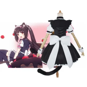 Anime Chocolá NEKOPARA Cosplay de Chocolá Vainilla Criada Vestido de Traje de Gato Neko Girl NEKOPARA Cosplay Mujeres Traje Peluca Juego