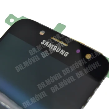 OLED pantalla completa Samsung J7 2017 J730F Pantalla OLED de oro negro brillo ajustable, adhesivo de montaje, envío Express