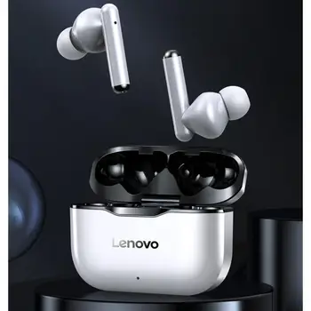 Lenovo LP1 TWS Bluetooth 5.0 Auriculares de Reducción de Ruido de alta fidelidad Bajo Control Táctil Estéreo de Auriculares Inalámbricos 300mAh