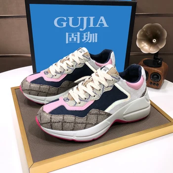 Italiano GujiaGG de moda de cuero de cuero de zapatos planos de 2020, el nuevo estilo de pares de estudiante zapatillas de deporte de alta calidad zapatos de mujer