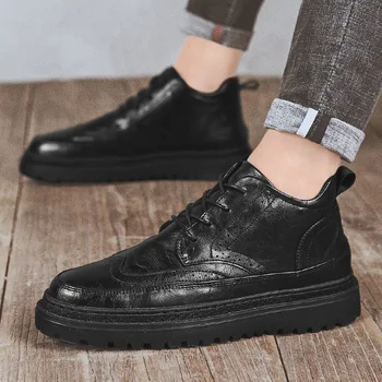Marca nueva Llegada Retro Becerro de Diseño de los Hombres de Negocio Clásico Formal de los Zapatos de Dedo del pie Puntiagudo zapatos de cuero de los Hombres de Oxford Zapatos de Vestir caliente