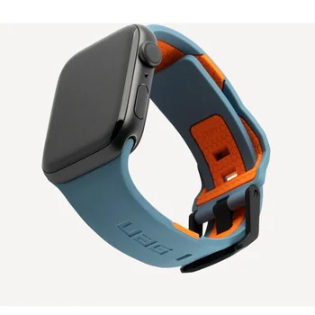De alta calidad de la correa de silicona para Apple Watch band 44/42mm 40/38mm meteorito dos-color de la pulsera apple watch de la serie 6 SE 5 4 3 2