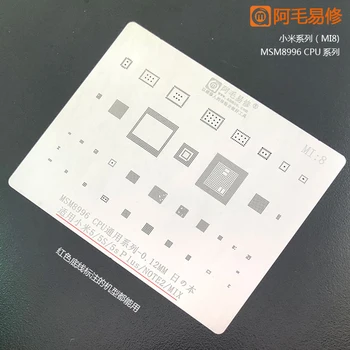 Amaoe BGA Reballing galería de símbolos de Soldadura de Estaño de la Planta de Red para el Xiaomi Redmi Nota de la CPU del MI6/7/8/9/10/11 IC 0,12 mm