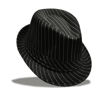 Unisex Mujeres hombres Rayas Topper sombrero Fedora Sombrero de Gángster de la Tapa de Verano Caballero del Sombrero de Panamá, Sombrero para el sol Para Womem Hombres de Sombrero de 12