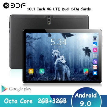 2021 BDF Tablets 4G LTE Llamada de Teléfono Octa Core 10.1 Pulgadas IPS 1280*800 2GB RAM 32GB ROM SC9863A GPS Android 9.0 Pc de la Tableta Tabletas
