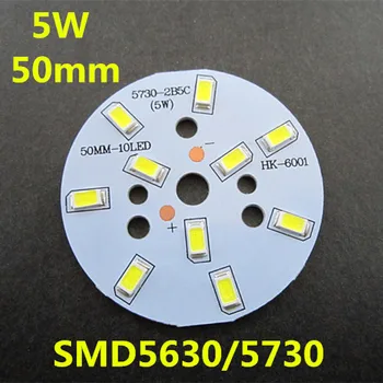 10pcs 5730 SMD 5W 50 mm 10 LEDs Super Alto Brillo de la Lámpara del Panel De LED de Ahorro de Energía de la Lámpara