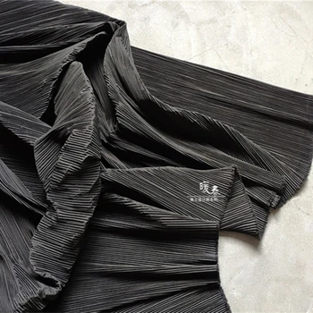 Rígida Tela Plisada Miyake Pliegues Blanco Negro de BRICOLAJE, Mosaico de Arte de Pintura de la Ropa de los Pantalones de la Falda Vestido de Tela de diseño