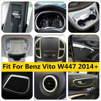 Yimaautotrims Mate Interior Reinstale El Kit Para Mercedes-Benz Vito W447 - 2019 Panel De Control / Portavasos / Aire / Cubierta De La Manija De Recorte