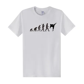 De la moda de Nueva Taekwondo Evolución Camisetas de Verano los Hombres de Manga Corta Camiseta de Algodón de la Evolución del Euro Tamaño de Camiseta de los Hombres Tops OT-227