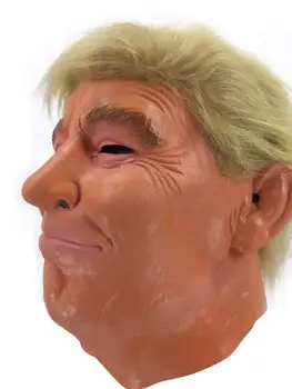 Realista de la Celebridad de la máscara-el Candidato Presidencial Republicano, Máscara-Donald Trump Máscara de Látex Cabeza Llena de Pelo de Naranja,Tamaño Adulto