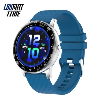 Lokmat Tiempo de 2020 Reloj Inteligente para las Mujeres la Plena Redonda Completa de la Pantalla Táctil Smartwatch de los Hombres de los Deportes de Podómetro para el Envío de la Gota Android iOS