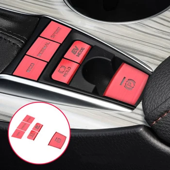 2pcs o 5pcs o 6pcs Coche Freno de mano Electrónico Central del Botón de Control de la Decoración de la etiqueta Engomada Adecuado para Toyota 8 de Generación Camry