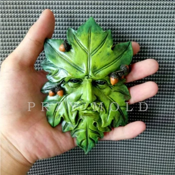 PRZY de Silicona Molde de la hoja de Hombre Avatar hojas con tuerca de cara moldes hechos a mano para el hogar decoractions artesanías aroma de piedra moldes
