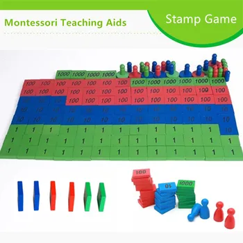 Montessori Sello de Juego de Matemáticas de Juguetes para la primera Infancia la Educación Preescolar, la Formación de los Niños los Juguetes del Bebé de los niños de Regalo Brinquedos