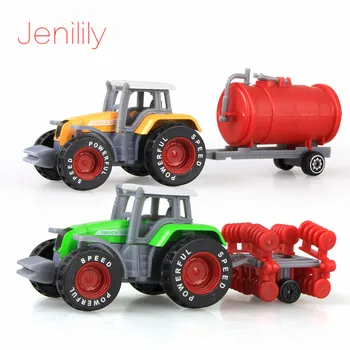 2pcs/lot Mini Aleación de Ingeniería Coche Tractor de Juguete a los Agricultores Camión Modelo Clásico de Vehículos de Coches Coches de Juguete para Niños Niño oyuncak