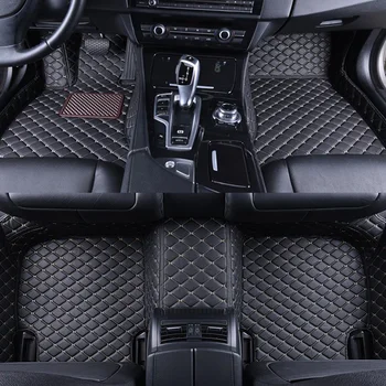 Coche alfombras de Piso Para Mitsubishi Pajero Montero Sport 2013 2012 2011 (5 asientos) Auto Alfombra Impermeable Anti-sucio
