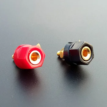 10pcs/lote de 4 mm de Banana Plug Jack Enchufe de Unión de Post Amplificador Terminal Banana Jack de Altavoz 5 Pares Rojo+Negro