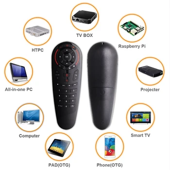 G30S 2.4 G Inalámbrico de Control Remoto de Voz Ratón de Aire 33 Teclas de IR Aprendiendo Gyro de Detección de Smart Remote para el Juego de Android Tv Box