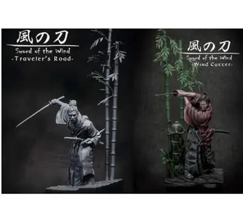 Nuevo sin montar 1/24 75mm Espada del Viento Samurai incluyen 2 75mm Kit de Resina de BRICOLAJE Sin pintar de la figura de resina modelo