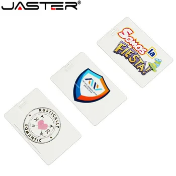 JASTER 10PCS libre Color del logotipo de la impresión de la Tarjeta mini banco de la tarjeta de USB 4GB 8GB 16GB 32GB 64GB de Almacenamiento Externo de la fotografía de la boda regalo