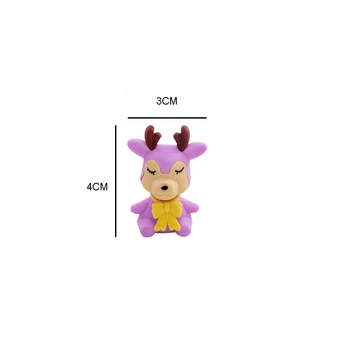 4pcs Creativo de dibujos animados Mini colorido de los ciervos de goma 4 diseño del Regalo de Cumpleaños para los niños presentes para Invitados Regalos para el Año Nuevo