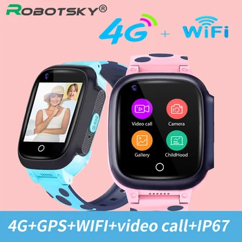 Y95 Niños de Reloj Inteligente 4G GPS WIFI de Seguimiento de Vídeo HD de Llamada SOS el Chat de Voz Kids Smartwatch 680Mah Batería de Gran tamaño, Netcom Reloj Teléfono