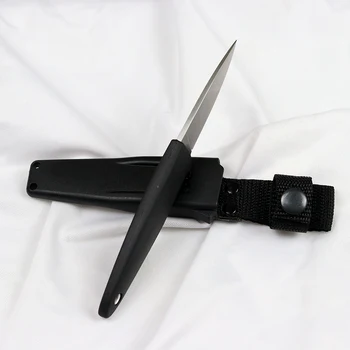 Nuevo portátil mini cuchillo recto K vaina 440C cuchillo de mango de ABS camping supervivencia al aire libre de bolsillo pesca / caza EDC herramienta cuchillo