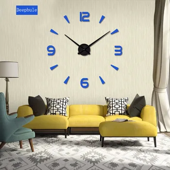 3D de alta Calidad Pegatinas de Pared Creativos de la Moda de la Sala de los Relojes de Gran Reloj de Pared DIY Decoración del Hogar Acrílico + EVA Reloj de Pared